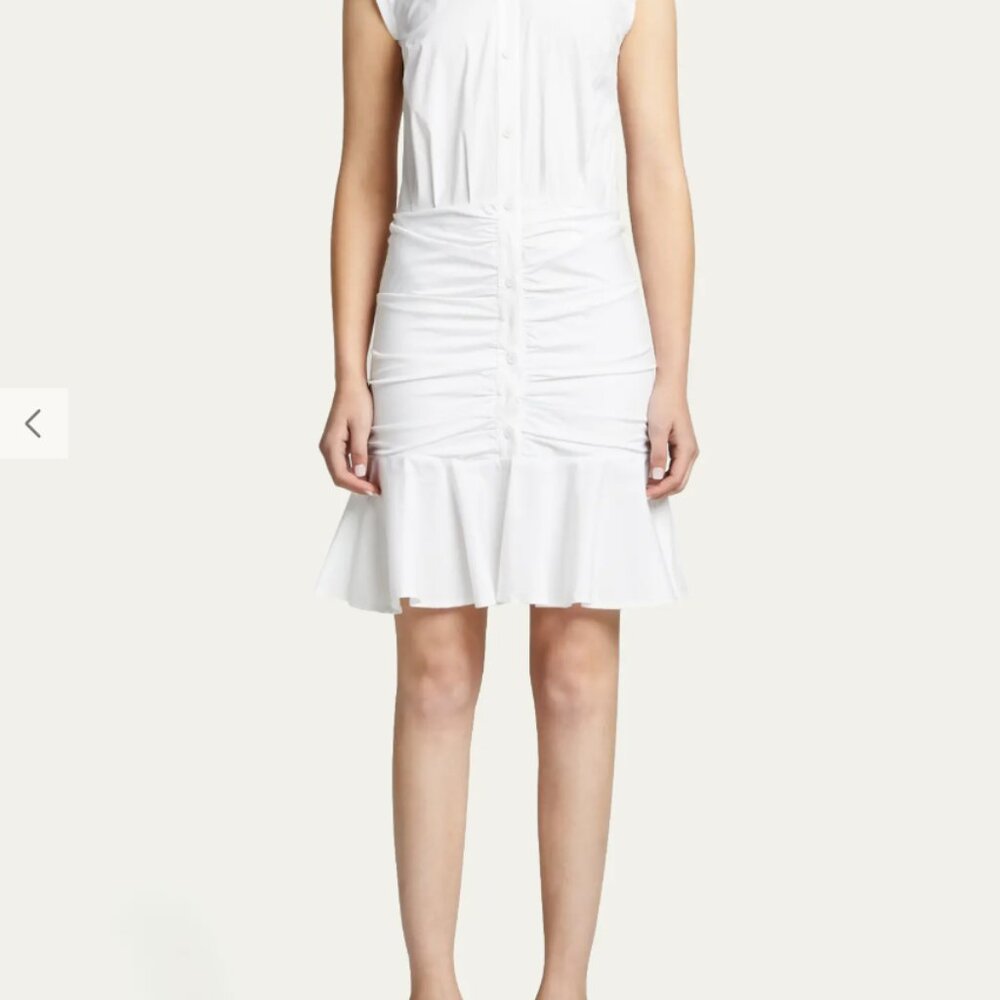 Veronica Beard Bell Button Down Stretch Poplin Dr… - image 2